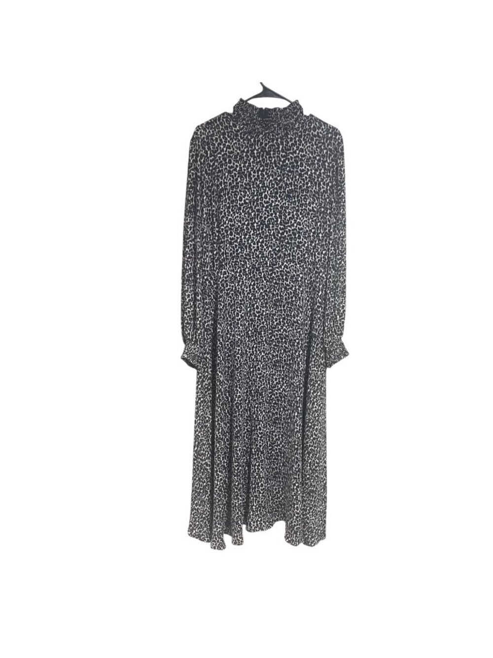 donna karan leopard print midi dress